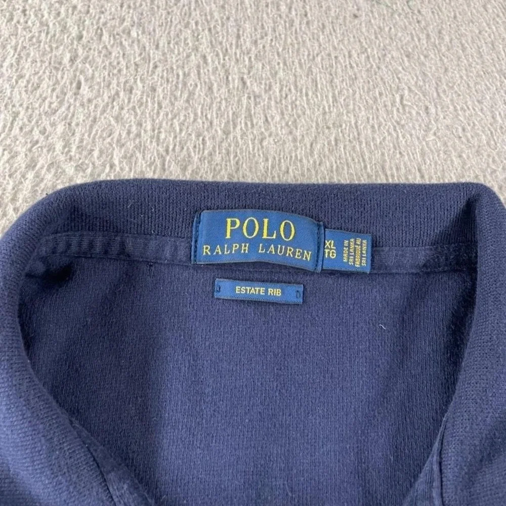 Vintage Polo Ralph Lauren Quarter Zip‎ – Classic Preppy Essentials Navy Blue XL